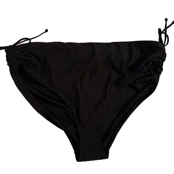 CALIA Women's Mid Rise Ruched Side Swim Bottom Black XL NWT - Picture 5 of 10